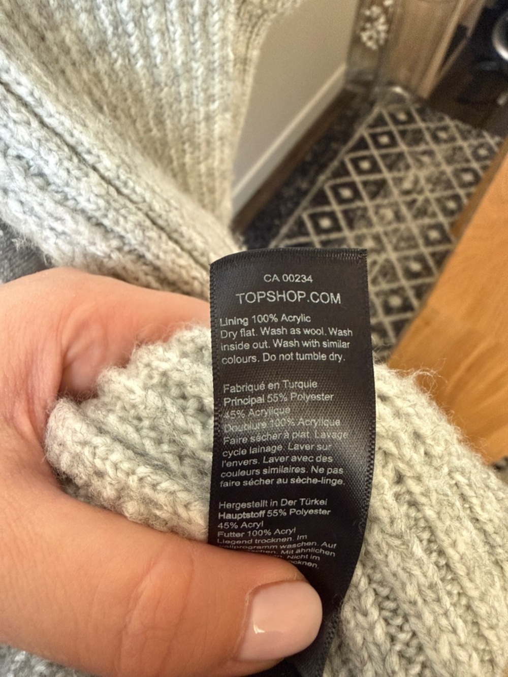 Topshop Ribbed Open Front Cardigan - Picture 5 of 5